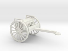 1/72 Scale 75mm Gun Caisson M1918 in White Natural Versatile Plastic
