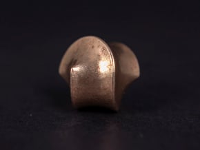 Hexasphericon Sloped in Polished Bronze Steel