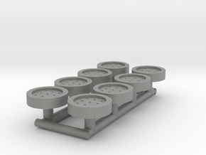 8 HO Scale Man Hole Covers in Gray PA12