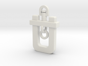 Chained pendant in White Natural Versatile Plastic