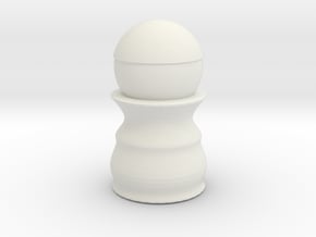 Pawn - Bullet Series in White Natural Versatile Plastic