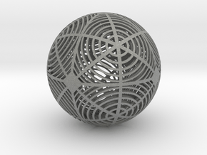 Moiré Sphere in Gray PA12