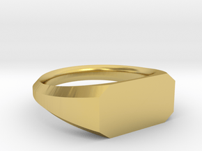UNISEX Pinky Ring Multiple Sizes in Polished Brass: 6.75 / 53.375