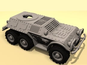 28mm 6x6 Taman recon car (without turret) in White Processed Versatile Plastic