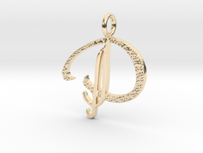 D  in 14K Yellow Gold