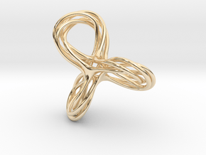 Cyclic Knot Sculpture in 14K Yellow Gold