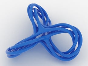 Cyclic Knot Sculpture in Blue Processed Versatile Plastic