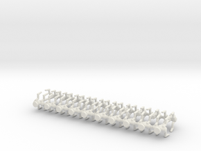 6mm Assassin Robots X20 in White Natural Versatile Plastic