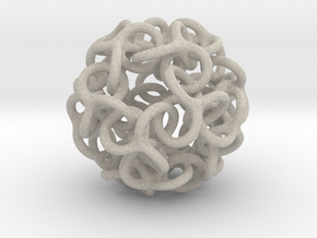 Interwoven Dodecahedron Starball in Natural Sandstone