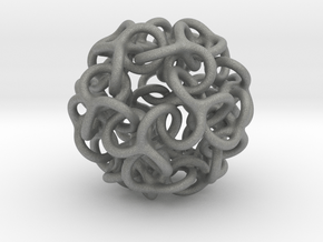 Interwoven Dodecahedron Starball in Gray PA12