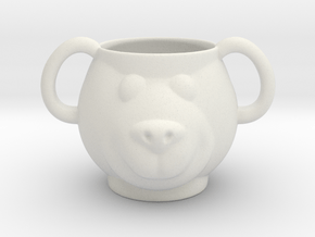 Bear Decorative Mug  in White Natural Versatile Plastic