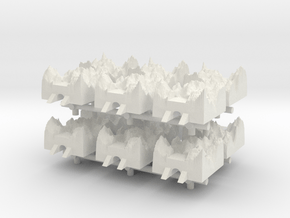 1/285 Underground Factory/Mine Game Piece (x12) in White Natural Versatile Plastic