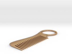 Mustache & Beard Comb in Polished Bronze