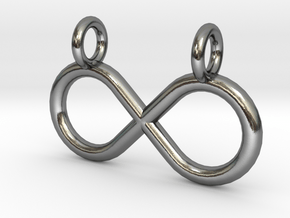 Infinity Pendant in Polished Silver