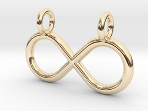 Infinity Pendant in 14k Gold Plated Brass