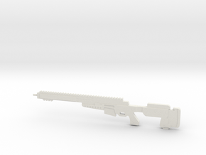 1:12 Miniature TWM x308 Gun  in White Natural Versatile Plastic: 1:12
