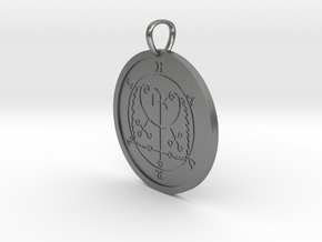 Haures Medallion in Natural Silver