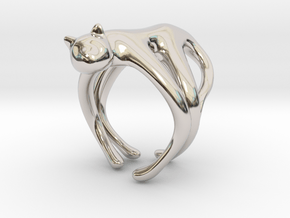 catRing_A in Rhodium Plated Brass