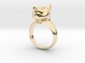 catRing_C in 14k Gold Plated Brass