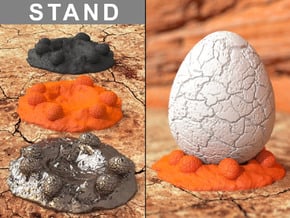 NEST STAND for Dinosaur Egg Ring Box in White Processed Versatile Plastic
