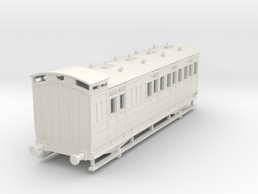 0-87-ner-n-sunderland-brake-2nd-coach in White Natural Versatile Plastic