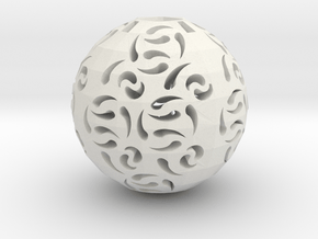 Hollow Sphere 1 in White Natural Versatile Plastic