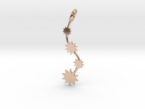 P O W E R Fall Pendant in 14k Rose Gold Plated Brass
