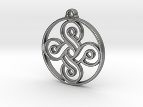 Four Leaf Clover Pendant II in Natural Silver