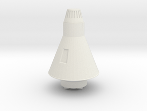 Miniature NASA Aurora 7 Spacecraft - 5cm in White Natural Versatile Plastic