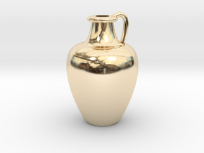 1/12 Scale Vase in 14K Yellow Gold