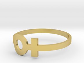 copy of venus ring size 6 in Polished Brass