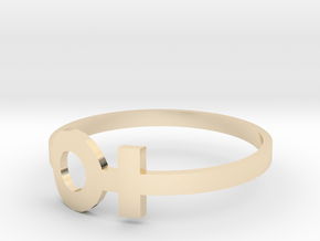 copy of venus ring size 6 in 14k Gold Plated Brass