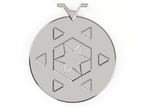 Snowflake Pendant in Polished Silver