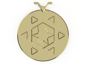 Snowflake Pendant in 18k Gold Plated Brass