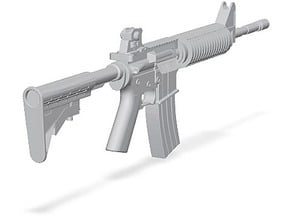 1:12 Miniature M4A1 Carbine Gun in Tan Fine Detail Plastic