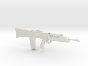1:12 Miniature SA80 A2 Gun in White Natural Versatile Plastic