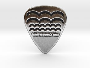 Raw Pick Waves Guitar Pick 1mm in Antique Silver