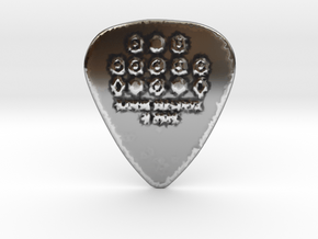 Luck Rising 1mm "Raw" Guitar Pick in Antique Silver