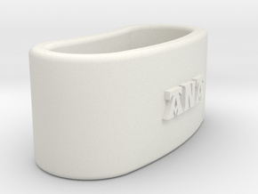ANA 3D Napkin Ring with lauburu in White Natural Versatile Plastic