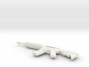 Miniature M60 Machine Gun in White Natural Versatile Plastic: 1:12