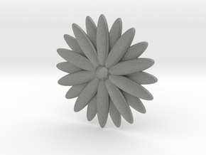Hole Plug 0004 - flower in Gray PA12