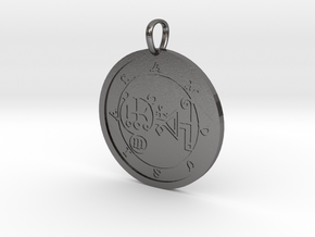 Amdusias Medallion in Polished Nickel Steel