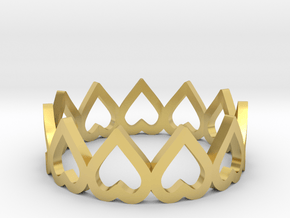 hearth crown ring all sizes, multisize in Polished Brass: 4.5 / 47.75