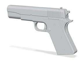 Miniature Colt M1911 Gun (Colt Government) in Tan Fine Detail Plastic