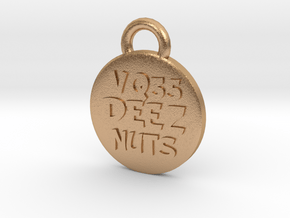 VQ35DEEZNUTS badge keychain in Natural Bronze