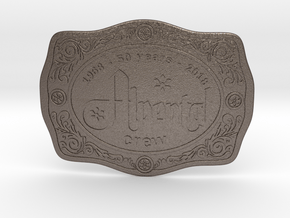 Alpental Crew Belt Buckle - no back text in Polished Bronzed-Silver Steel