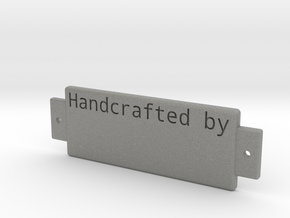 Name Plate A001 - Handcrafted by engrave in Gray PA12