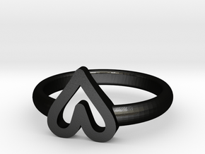 ring hearth All sizes, Multisize in Matte Black Steel: 5 / 49