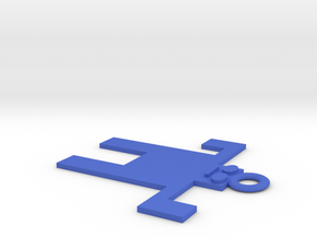 Funky Keychain in Blue Processed Versatile Plastic
