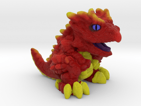 Chompy the Dragon Hatchling (1") in Natural Full Color Sandstone